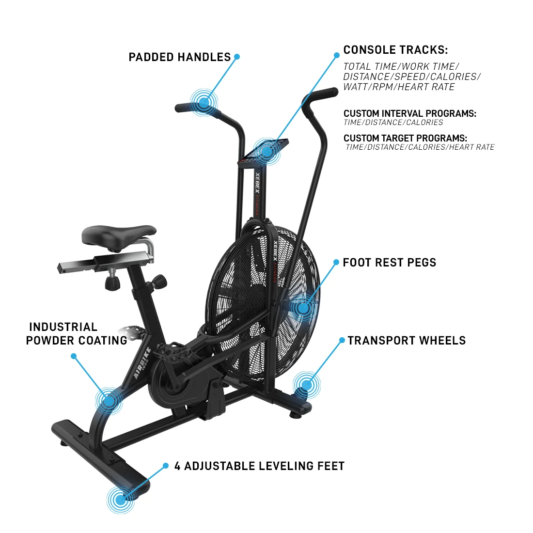 XEBEX Air Bike 1000 - detail view