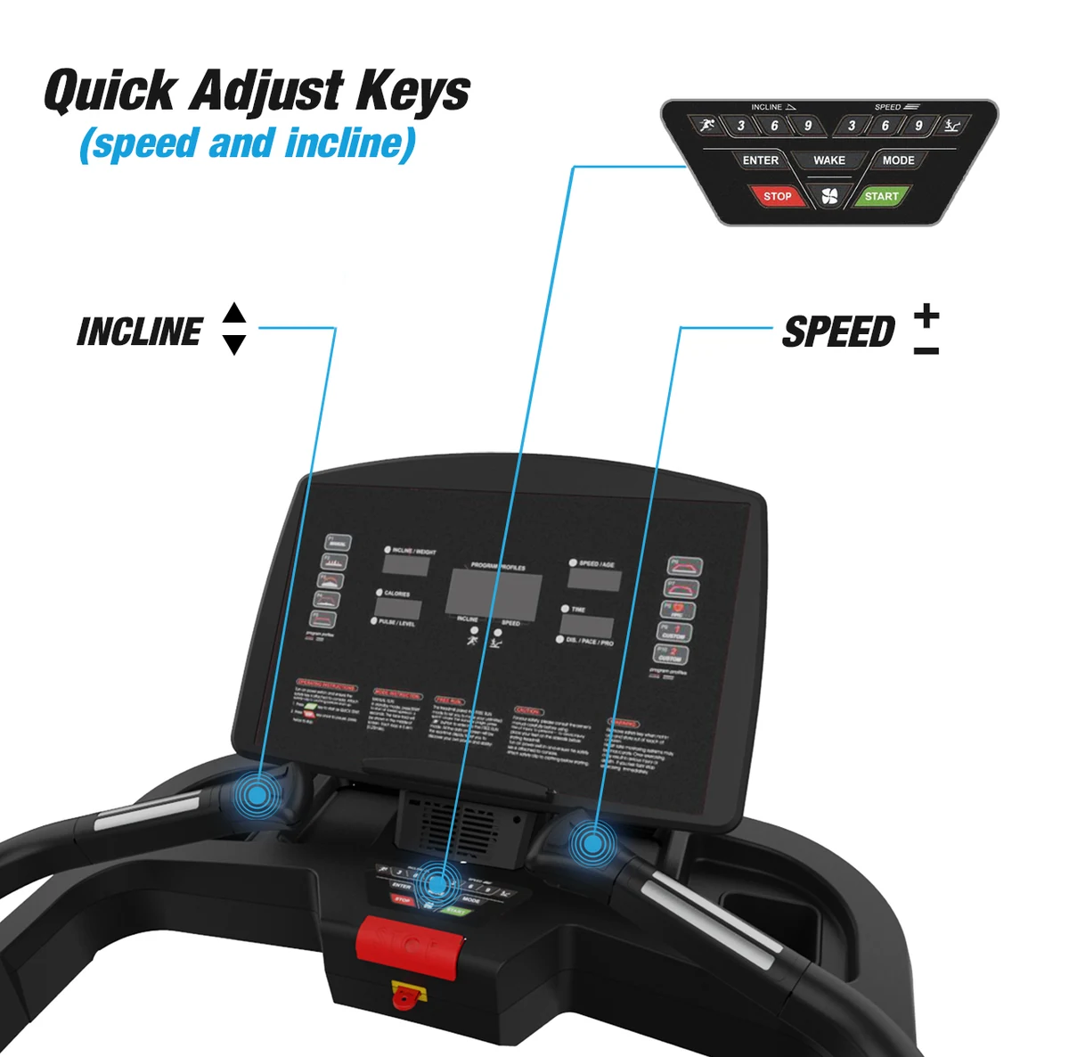XEBEX FreeRun Motorized Treadmill Smart Connect - detail view