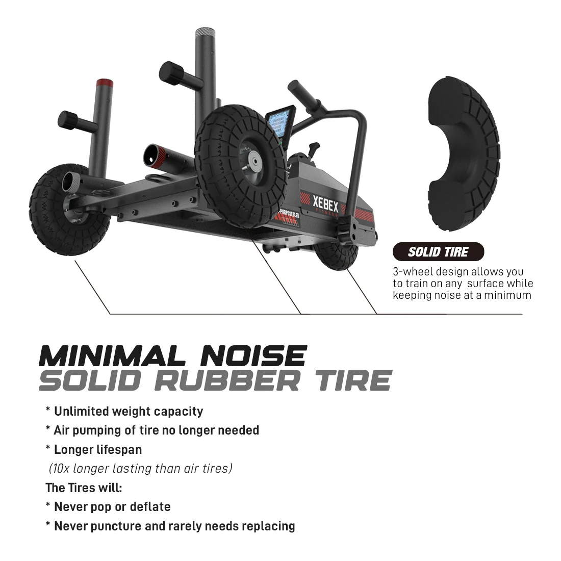 XEBEX XT3V2 Sled - detail view